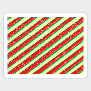 Colorful christmas pattern stripes Magnet